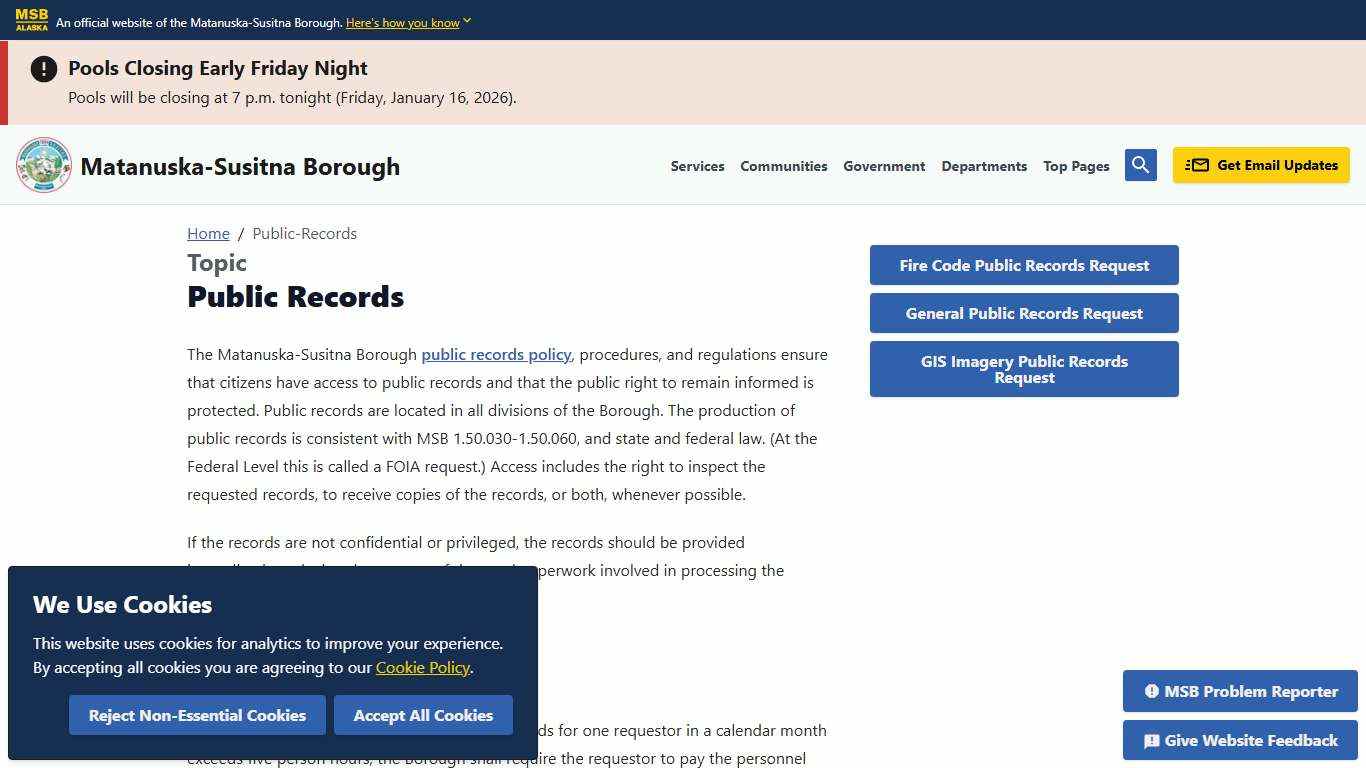 MSB - Public Records